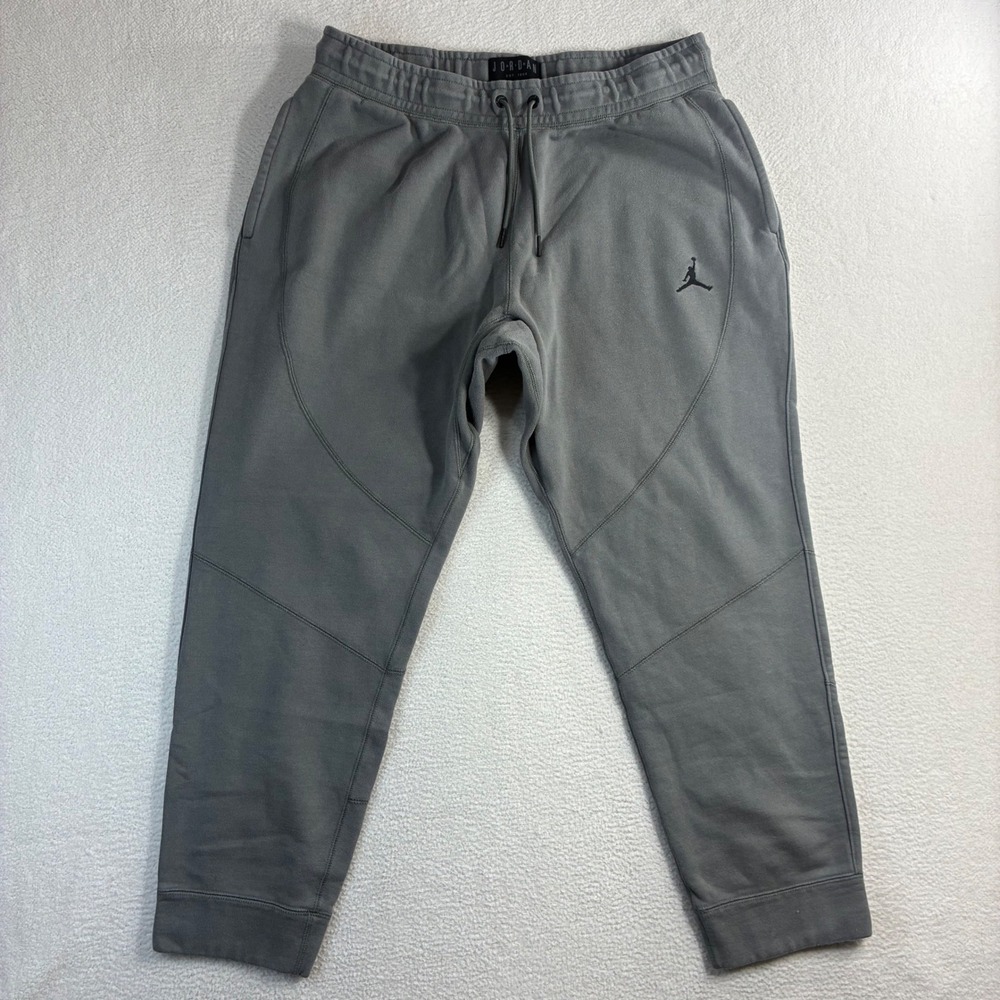 Y2K Jordan Joggers Men 2XL Gray Sweatpants Tapered Relaxed Basketball Casual VTG